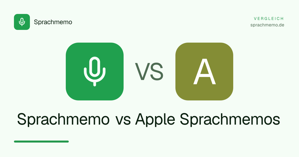 Sprachmemo vs Apple Sprachmemos