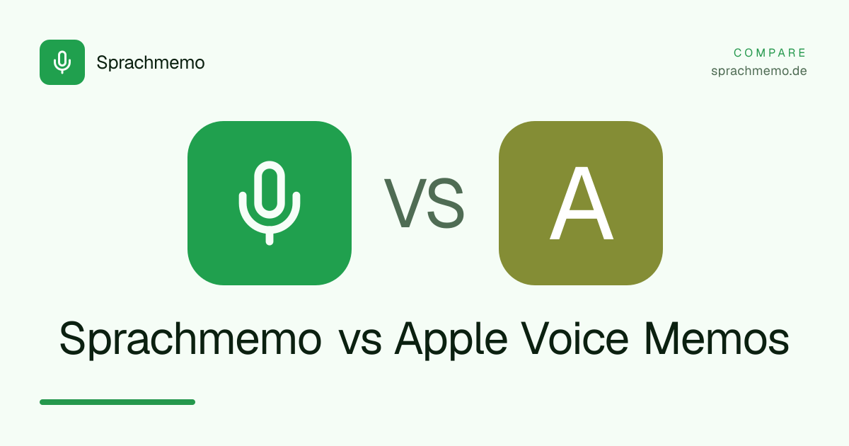 Sprachmemo vs Apple Voice Memos