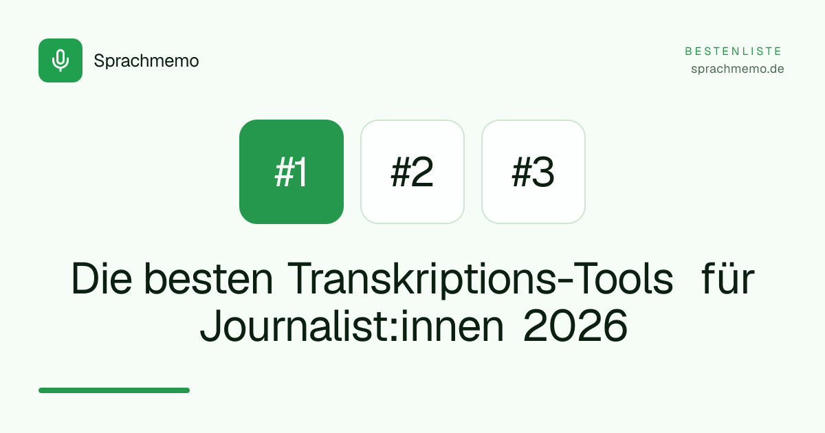Die besten Transkriptions-Tools für Journalist:innen 2026