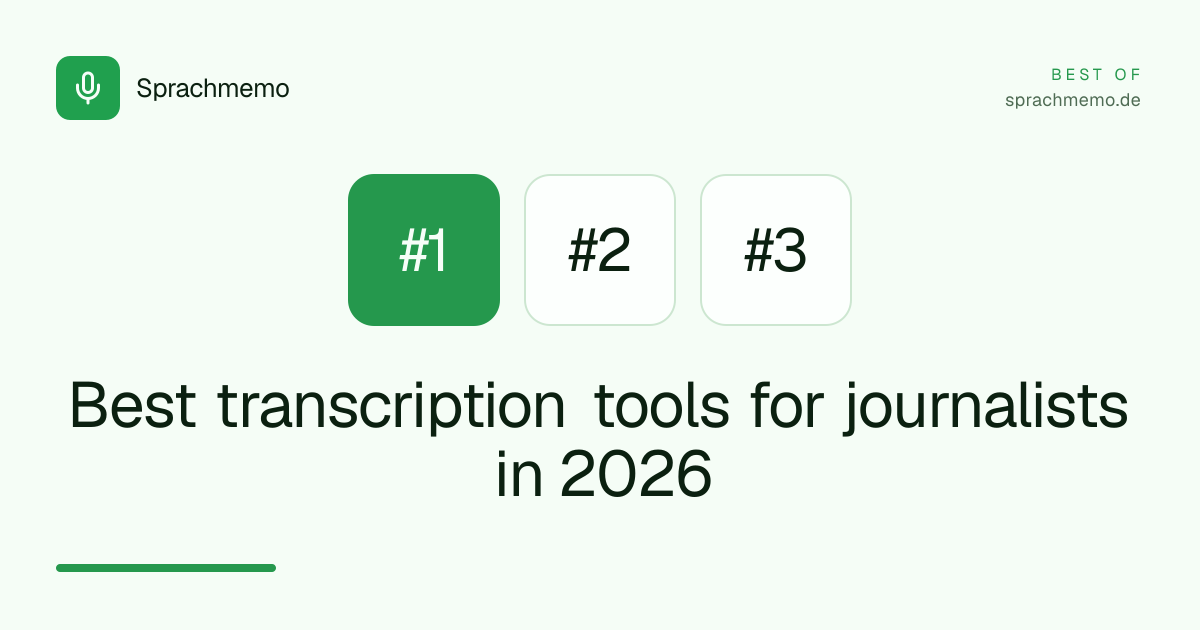 Best transcription tools for journalists in 2026