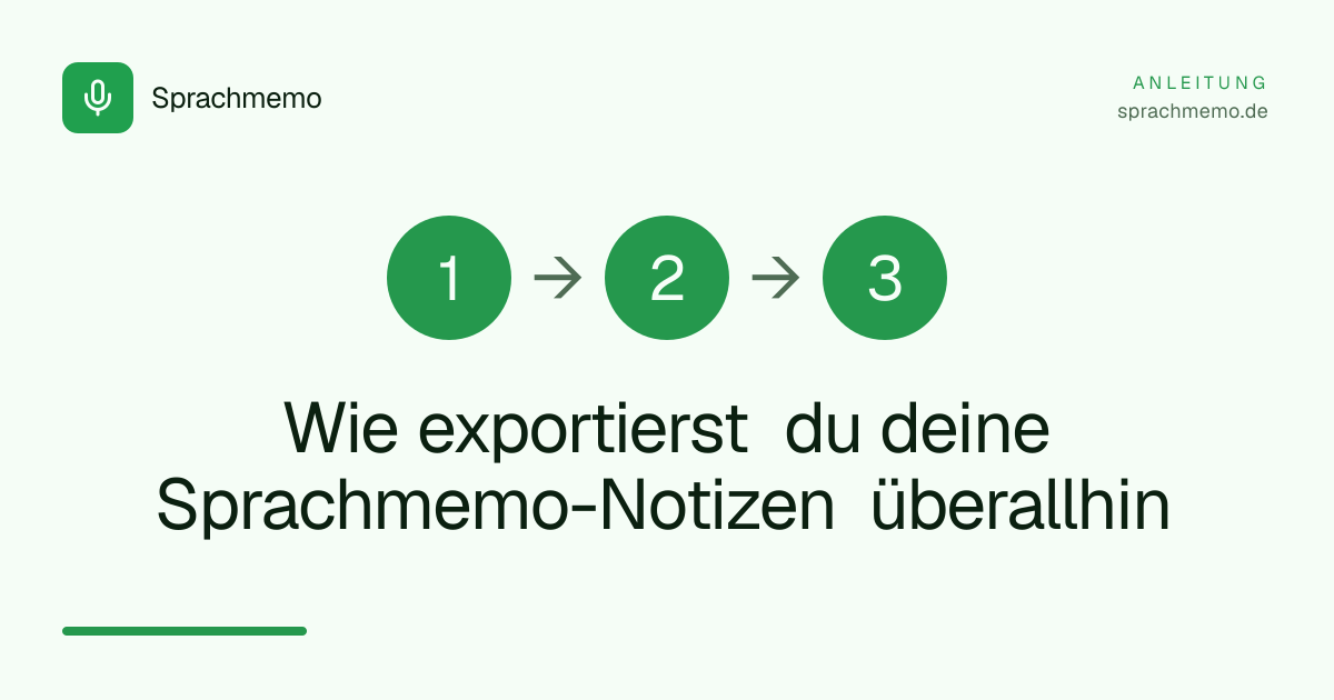 Wie exportierst du deine Sprachmemo-Notizen überallhin