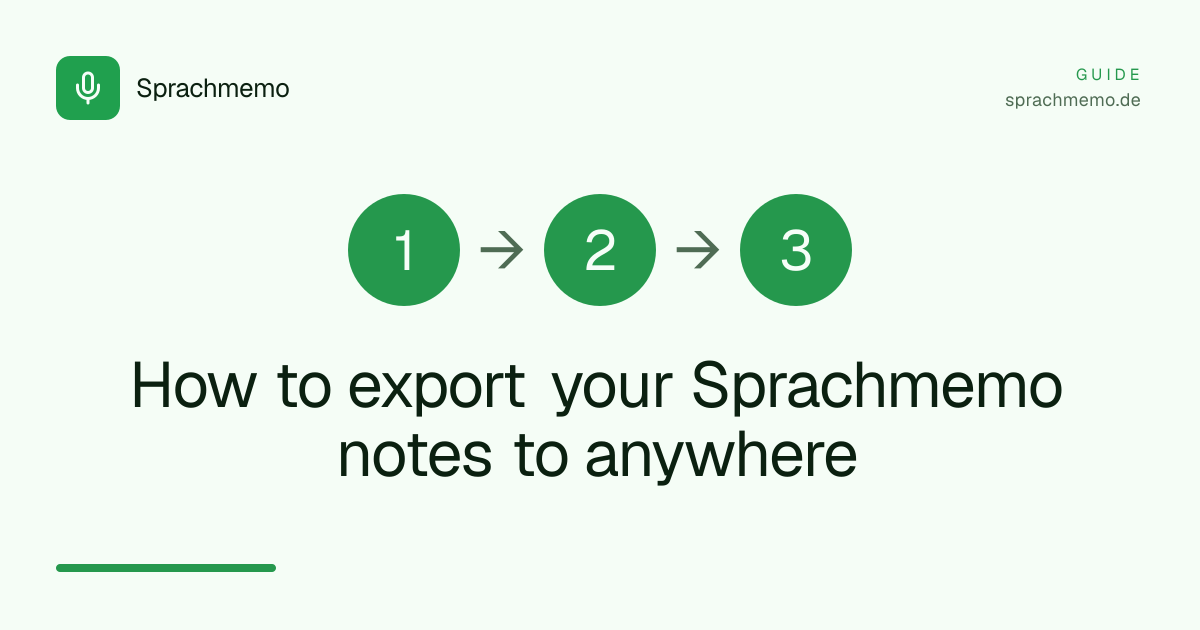 How to export your Sprachmemo notes to anywhere