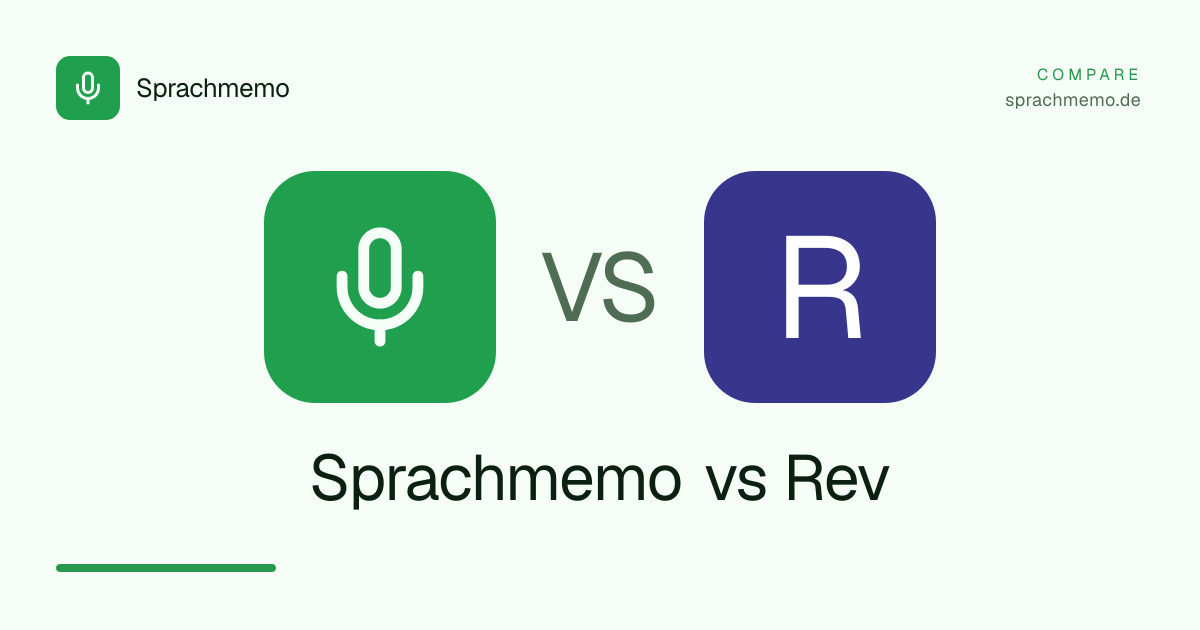 Sprachmemo vs Rev