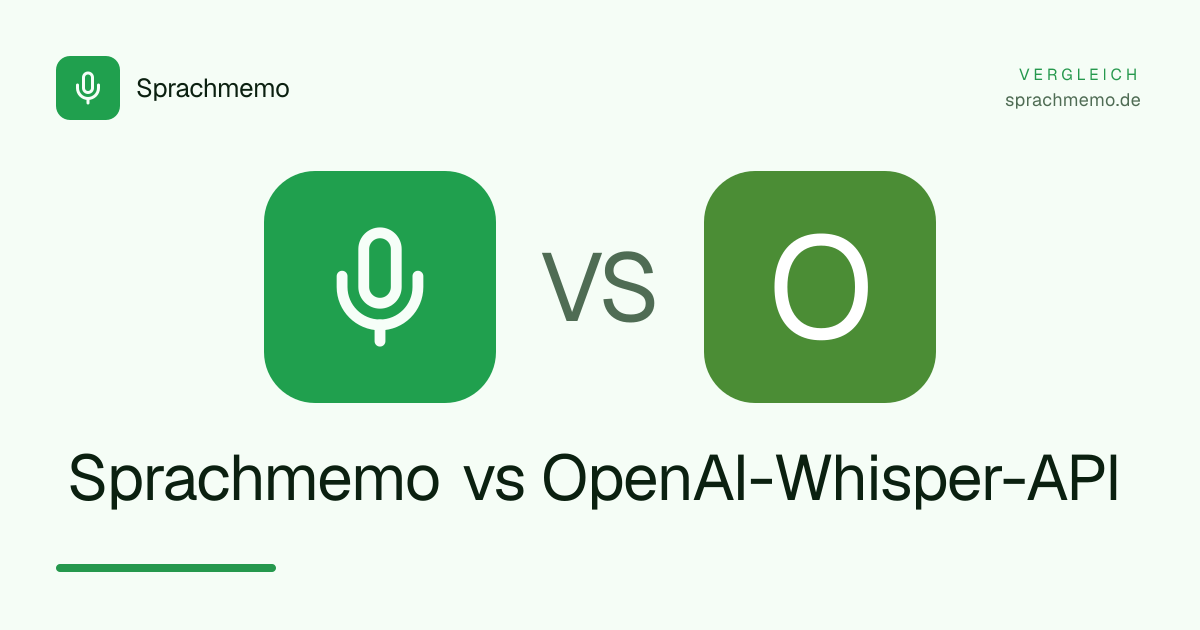 Sprachmemo vs OpenAI-Whisper-API